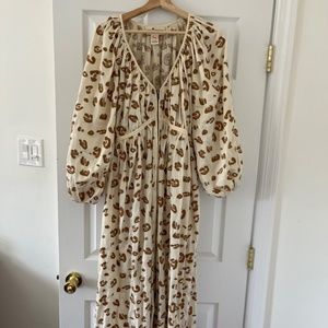 Mara Hoffman hand embroidered maxi dress